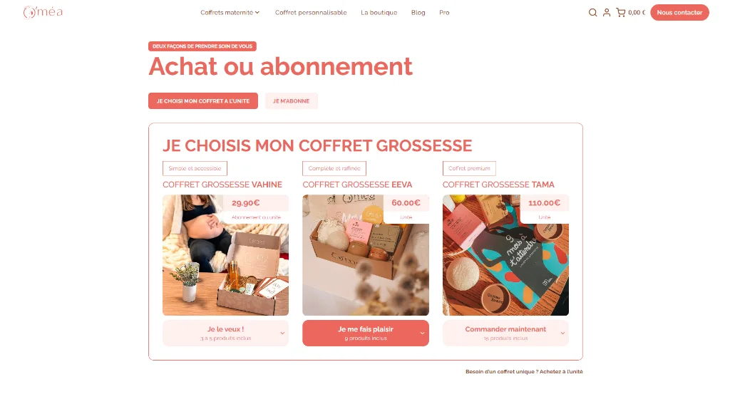 O'MÉA — E-commerce par OTIKA